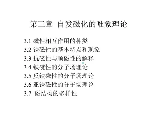 3自发磁化的唯象理论