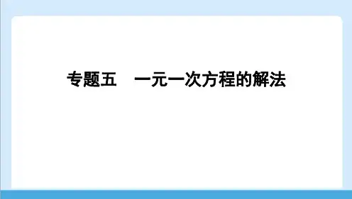 人教版(2024)数学七年级上册 第五章 5.3 专题五 一元一次方程的解法
