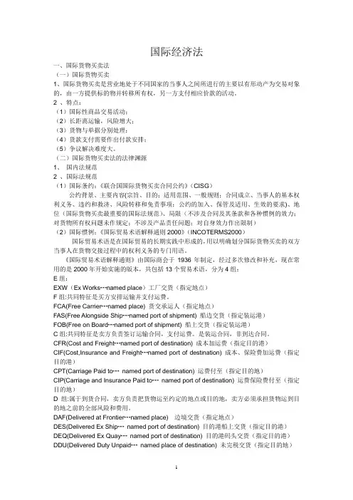 国际经济法课件汇总