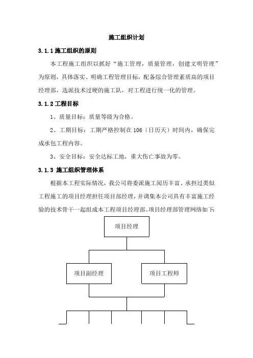 施工组织计划