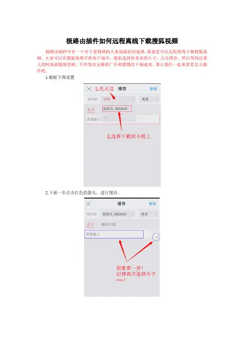 极路由插件如何远程离线下载搜狐视频
