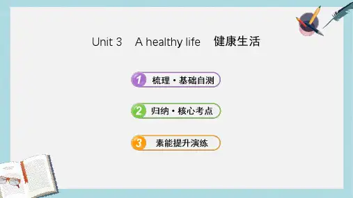 2019-2020年人教英语复习方略课件：选修6  Unit 3 A healthy life