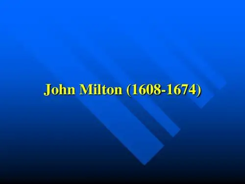 milton and his work