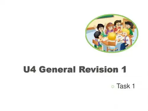 2018-2019学年人教精通版英语六年级下册Unit 4《General Revision 1》课件