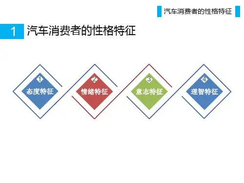 汽车消费者的性格特征
