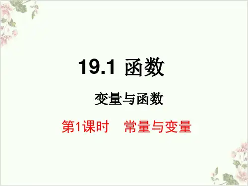 人教版《变量与函数》PPT