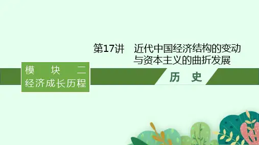 人教版高考历史总复习课件 模块二 经济成长历程 第17讲 近代中国经济结构的变动与资本主义的曲折发展
