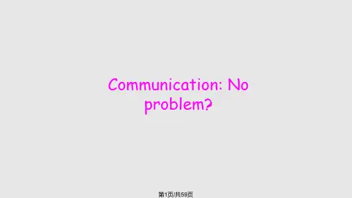 CommunicationNoproblem实用PPT课件