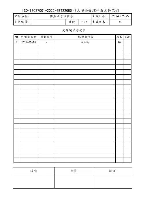 ISO27001事件管理程序