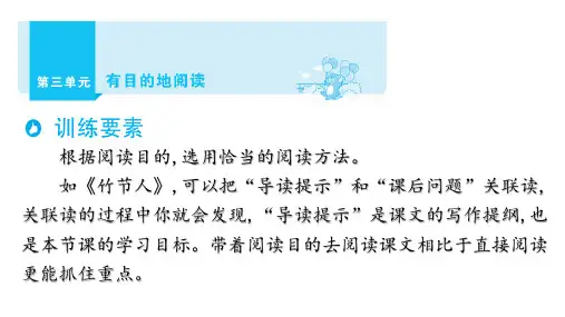 人教部编版六年级上册语文单元主题阅读课件第三单元有目的地阅读