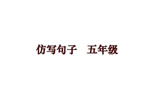 仿写句子   五年级