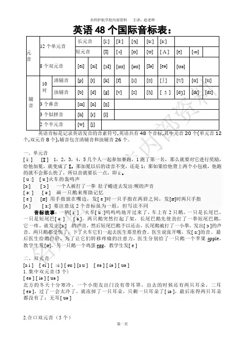 国际48个音标