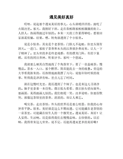 遇见____真好半命题作文600字