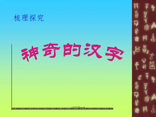 优美的汉字[精华精(用)]ppt课件