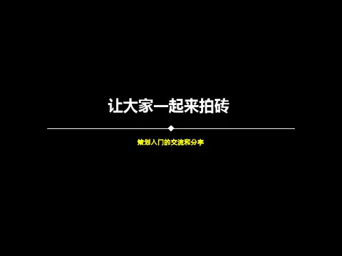 世联策划入门培训1-世联