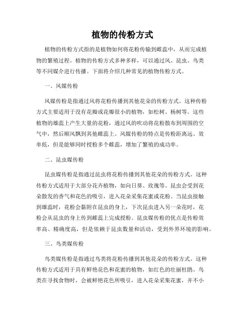 植物的传粉方式