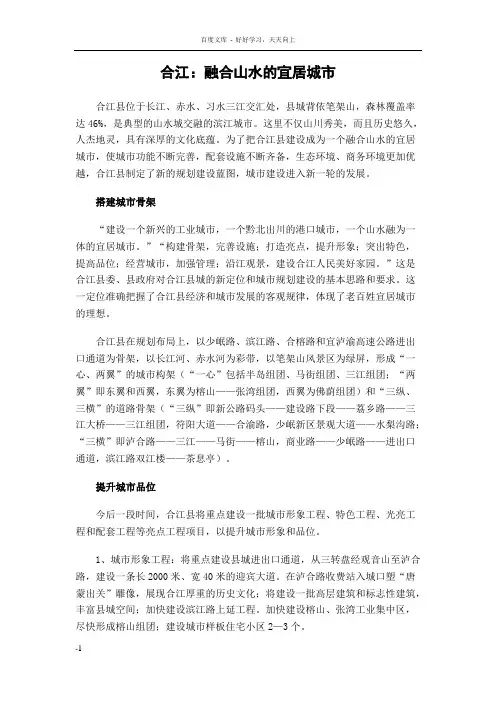 合江城市风貌规划资料