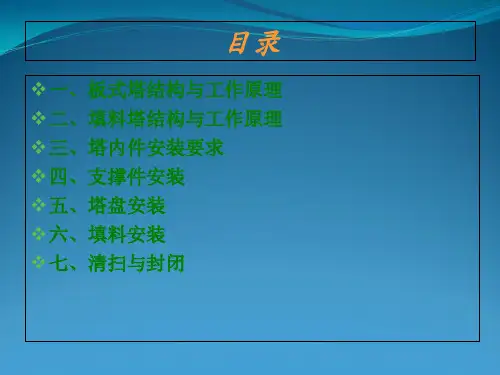 塔内件安装