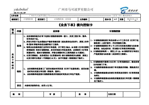 (2)【工序交接作业】流程控制卡