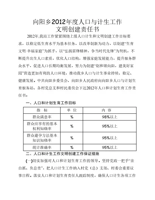 (2)-4、2012年创建文明单位计划