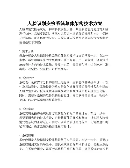 2023-人脸识别安检系统总体架构技术方案-1