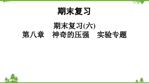 粤沪版物理八年级下册 第八章 神奇的压强 实验专题课件(共14张PPT)