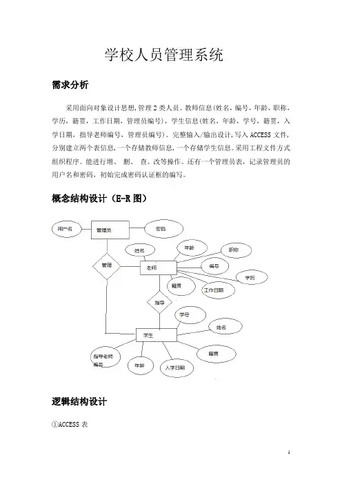 学校人员管理系统