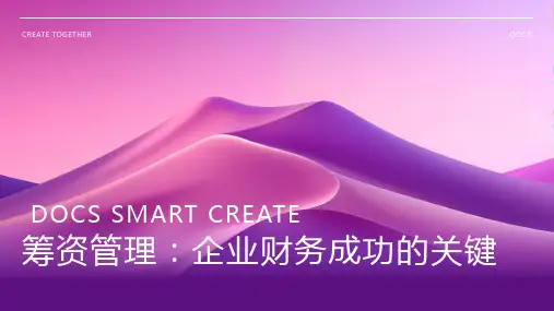 筹资管理资料