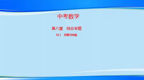 2021中考数学全国版第一轮总复习§8.1 观察归纳型最新课件
