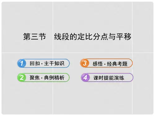 高中数学 5.3线段的定比分点与平移配套课件 理 新人教