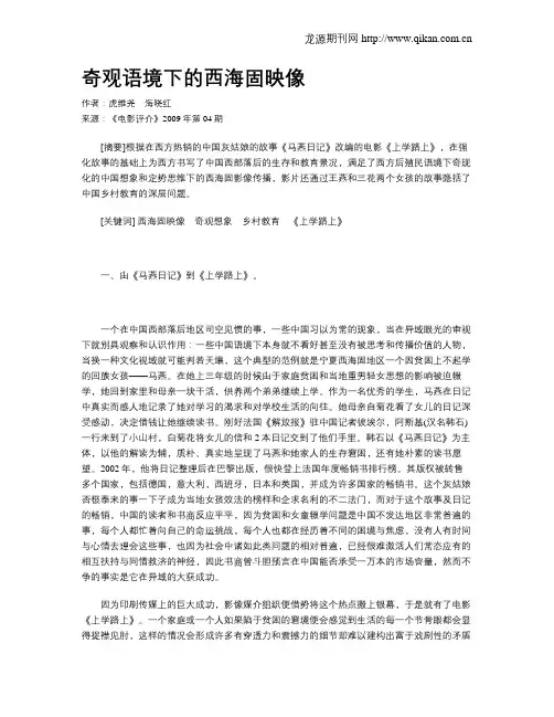 奇观语境下的西海固映像