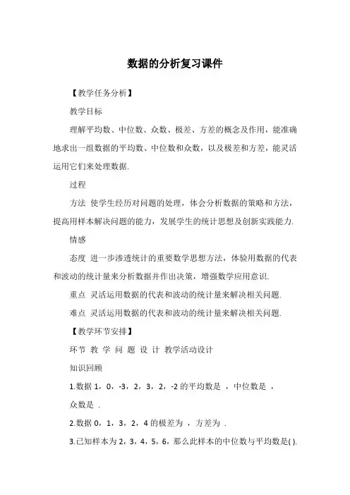 数据的分析复习课件