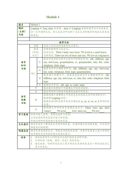小学5年级下册英语全册完整教学设计及教案(外研社三年级起点)