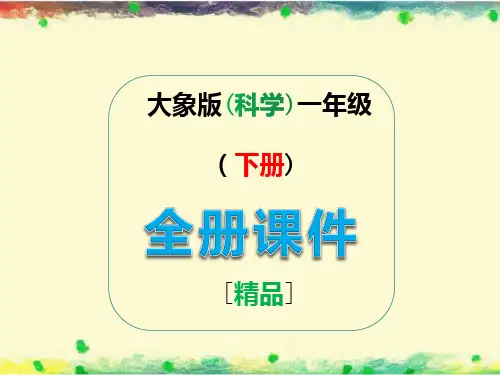 大象版一年级科学【下册】全册课件