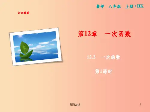 八年级数学上册 第12章 一次函数 12.2 一次函数(第1课时)课件 (新版)沪科版