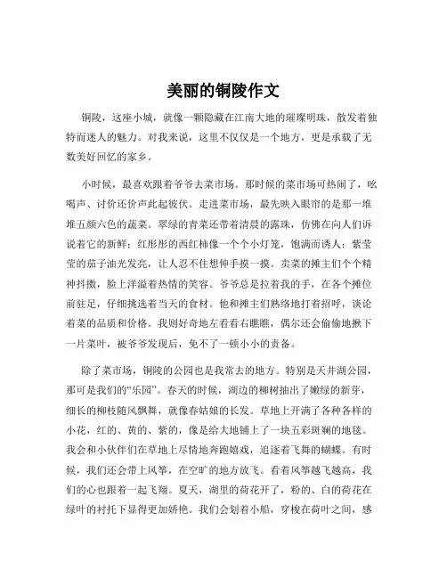 美丽的铜陵作文