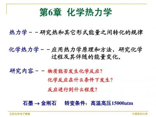 第六章 化学热力学-2011