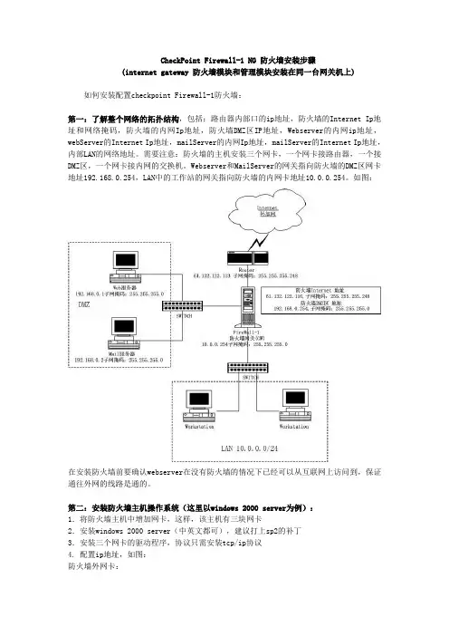 CheckPoint Firewall NG 安装