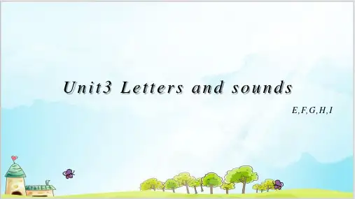 三年级上册英语精品ppt-Unit3 look at me Letters and sounds 人