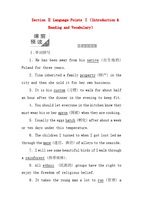 2018_2019学年高中英语module5ethnicculturesectionⅡlangu