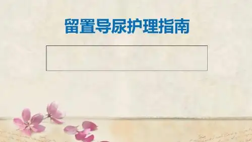 留置导尿护理指南