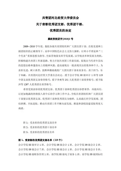 共青团河北经贸大学委员会