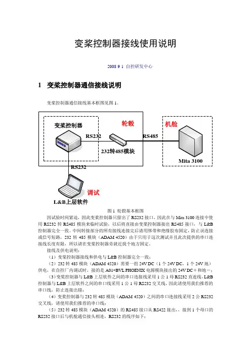 变桨控制器接线使用说明