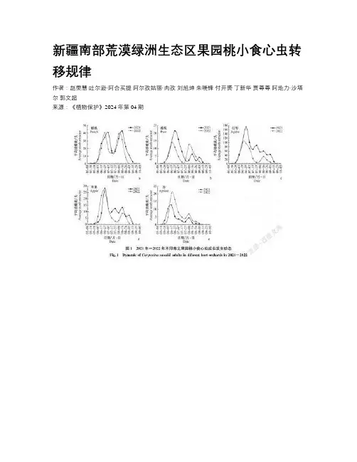 新疆南部荒漠绿洲生态区果园桃小食心虫转移规律