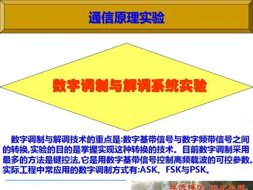 通原实验4-数字调制PSK实验