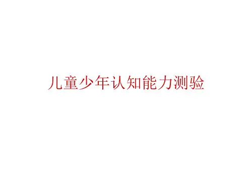 儿童少年认知能力测验