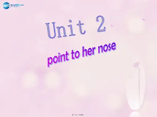 三年级英语上册 Module 10 Unit 2 Point to her nose课件2 外研版(