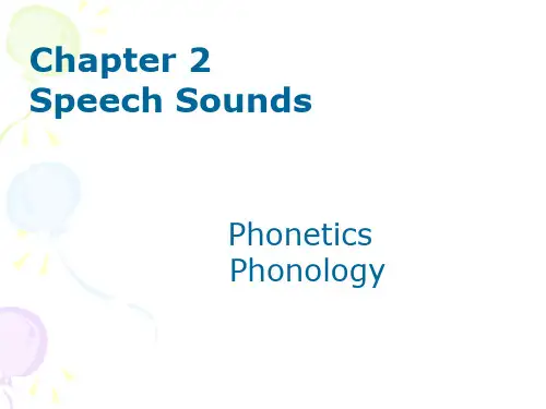 chapter 2 Speech Sounds语言学