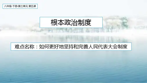 部编版道德与法治八年级下册5.2：根本政治制度ppt课件