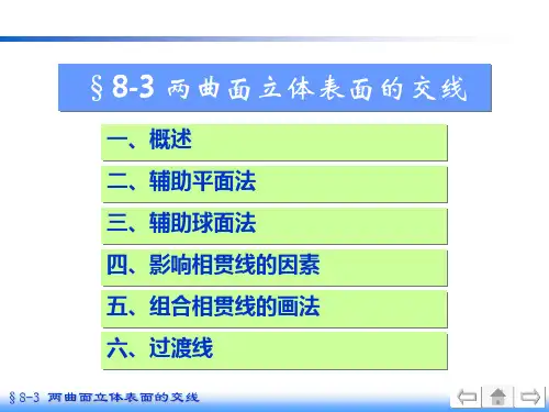 画法几何及机械制图-两曲面立体表面的交线